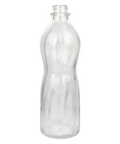 BOTELLA DE VIDRIO TRANSPARENTE TAPÓN ACERO INOXIDABLE 1 L VENTA UNITARIA - Imagen 3