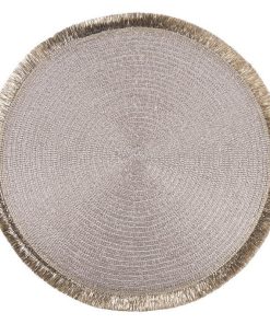 BAJOPLATO REDONDO DE COLOR CHAMPAGNE MEDIDA 38 CM