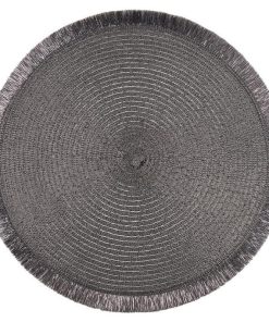 BAJOPLATO REDONDO DE COLOR PLATA MEDIDA 38 CM