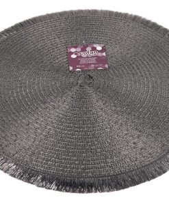 BAJOPLATO REDONDO DE COLOR PLATA MEDIDA 38 CM