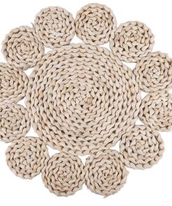 BAJOPLATO FORMA CIRCULOS  FIBRA NATURAL MEDIDA 35 CM