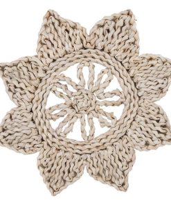 BAJOPLATO EN FORMA ESTRELLA  FIBRA NATURAL MEDIDA 30 CM