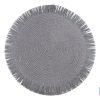 BAJOPLATO REDONDO FLECOS DE COLOR GRIS  MEDIDA 38 CM