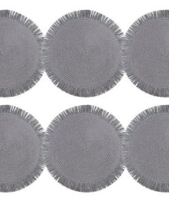 BAJOPLATO REDONDO FLECOS DE COLOR GRIS MEDIDA 38 CM