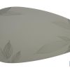 BAJOPLATO FORMA TRIANGULAR DE COLOR VERDE CLARO  ESTAMPADO  MEDIDA 45 X 36 CM