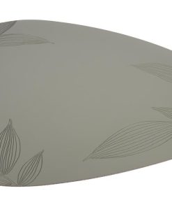BAJOPLATO FORMA TRIANGULAR DE COLOR VERDE CLARO  ESTAMPADO  MEDIDA 45 X 36 CM