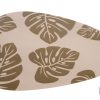 BAJOPLATO FORMA TRIANGULAR DE COLOR MARRON CLARO  ESTAMPADO  MEDIDA 45 X 36 CM