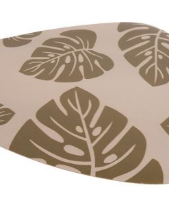 BAJOPLATO FORMA TRIANGULAR DE COLOR MARRON CLARO ESTAMPADO MEDIDA 45 X 36 CM