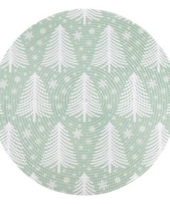 BAJOPLATO REDONDO DE COLOR VERDE / BLANCO MEDIDA 38 CM
