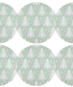 BAJOPLATO REDONDO DE COLOR VERDE / BLANCO MEDIDA 38 CM