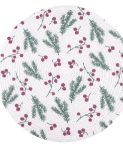 BAJOPLATO REDONDO ESTAMPADO HOJAS  MEDIDA 38 CM