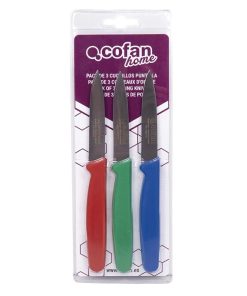 PACK DE 3 CUCHILLOS PUNTILLA COLOR ROJO VERDE AZUL 5 PACK DE 3 CUCHILLOS PUNTILLA COLOR ROJO VERDE AZUL