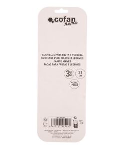 PACK DE 3 CUCHILLOS PARA FRUTA Y VERDURA 21 CM