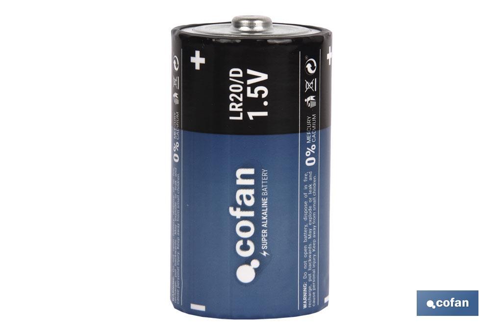 BLÍSTER DE 2 PILAS ALCALINAS LR20/D VENTA UNITARIA 1 BLÍSTER DE 2 PILAS ALCALINAS LR20/D VENTA UNITARIA