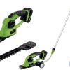 KIT CORTASETOS DE MANO EXTENSIÓN Y RUEDAS A BATERIA LI-ION 18V 1200 RPM