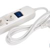 BASE BIPOLAR 2 TOMAS Y PROLONGACIÓN 1,5M CON INTERRUPTOR LUMINOS 16A250V