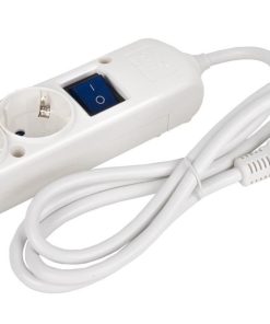 BASE BIPOLAR 2 TOMAS Y PROLONGACIÓN 1,5M CON INTERRUPTOR LUMINOS 16A250V