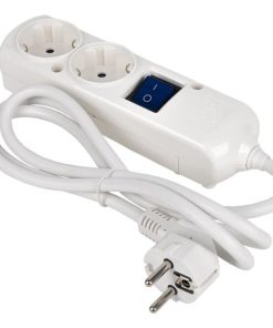 BASE BIPOLAR 2 TOMAS Y PROLONGACIÓN 1,5M CON INTERRUPTOR LUMINOS 16A250V