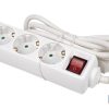 BASE MÚLTIPLE 3T. 1,4M CABLE C/INT. (16A-250V)