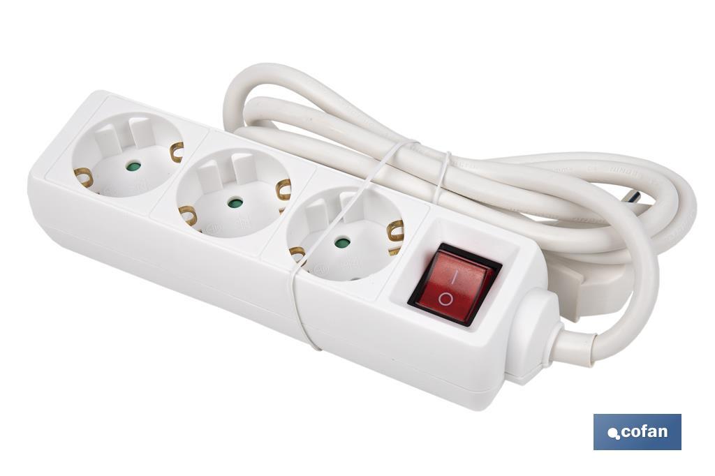 BASE MÚLTIPLE 3T. 1,4M CABLE C/INT. (16A-250V) 1 BASE MÚLTIPLE 3T. 1,4M CABLE C/INT. (16A-250V)
