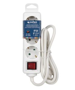 BASE MÚLTIPLE 3T. 1,4M CABLE C/INT. (16A-250V) 7 BASE MÚLTIPLE 3T. 1,4M CABLE C/INT. (16A-250V)