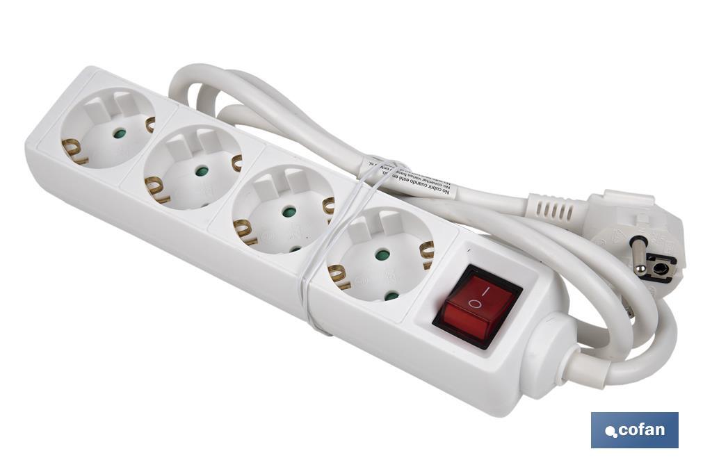 BASE MÚLTIPLE 4T. 1,4M CABLE C/INT. (16A-250V) 1 BASE MÚLTIPLE 4T. 1,4M CABLE C/INT. (16A-250V)