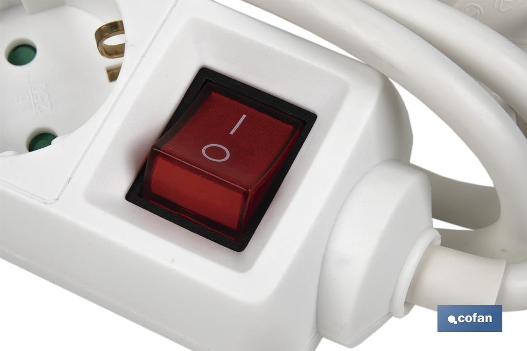 BASE MÚLTIPLE 4T. 1,4M CABLE C/INT. (16A-250V) 2 BASE MÚLTIPLE 4T. 1,4M CABLE C/INT. (16A-250V) - Imagen 2