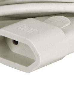 PROLONGADOR BIPOLAR 10A250V ESPIGAø4 CABLE 3M BLANCO