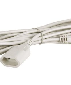 PROLONGADOR BIPOLAR 10A250V ESPIGAø4 CABLE 5M BLANCO