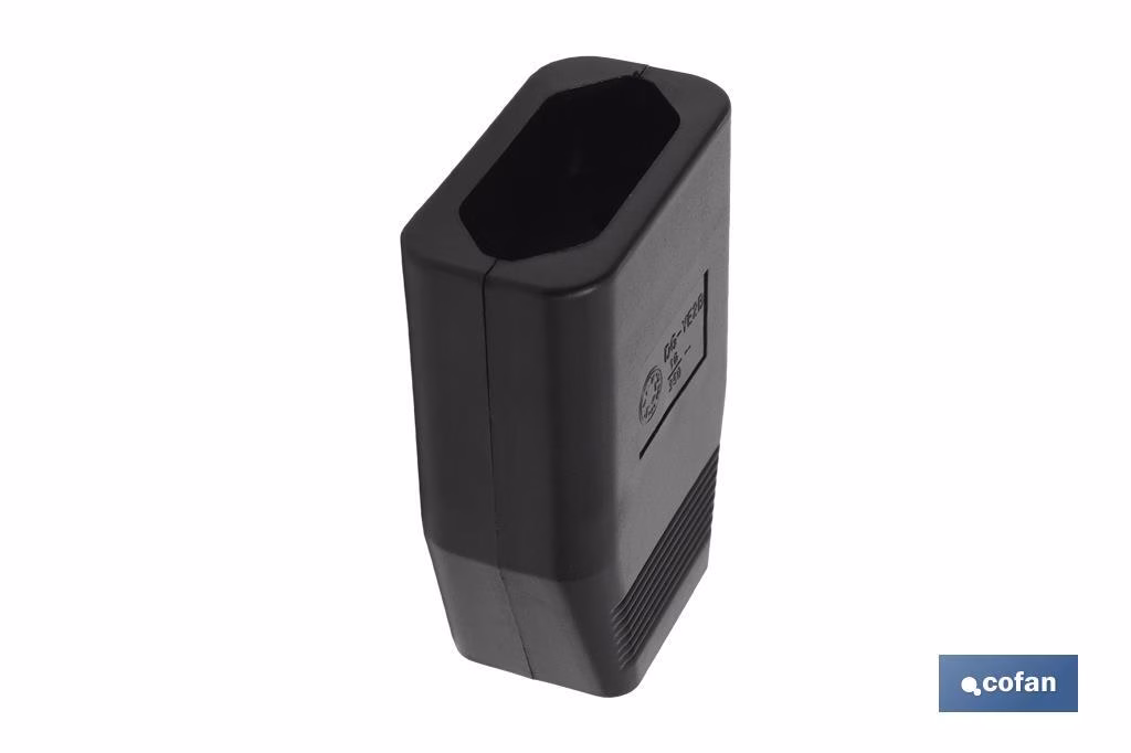 BASE ENCHUFE BIPOLAR AEREA NEGRA (10A-250V) - Imagen 3