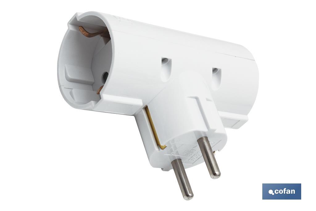 ADAPTADOR SCHUKO 2 VIAS (16A-250V) 3 ADAPTADOR SCHUKO 2 VIAS (16A-250V) - Imagen 3