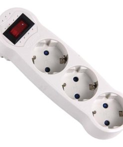 ADAPTADOR 3 VIAS FRONTAL SCHUKO CON INTERRUPTOR (3.500w)