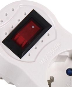 Alternative view of ADAPTADOR 3 VIAS FRONTAL SCHUKO CON INTERRUPTOR (3.500w)