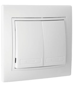 DOBLE INTERRUPTOR-CONMUTADOR EMPOTRAR MODELO PACIFIC (BL)