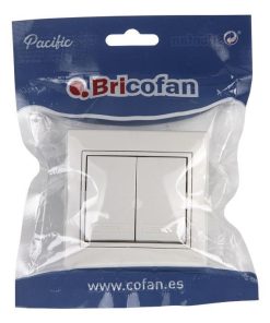 DOBLE INTERRUPTOR-CONMUTADOR EMPOTRAR MODELO PACIFIC (BL) 5 DOBLE INTERRUPTOR-CONMUTADOR EMPOTRAR MODELO PACIFIC (BL)