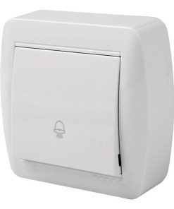 Alternative view of PULSADOR CAMPANA SUPERFICIE MODELO ATLANTIS 10A BLANCO