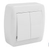 DOBLE INTERRUPTOR SUPERFICIE  MODELO ATLANTIS10A BLANCO
