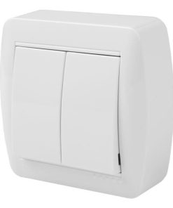 Alternative view of DOBLE INTERRUPTOR SUPERFICIE  MODELO ATLANTIS10A BLANCO