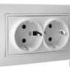 BASE DOBLE BIPOLAR MODELO PACIFIC 16A250V CON OBTURADOR Y EMBORNAMIENTO POR TORNILLO 7 BASE DOBLE BIPOLAR MODELO PACIFIC 16A250V CON OBTURADOR Y EMBORNAMIENTO POR TORNILLO
