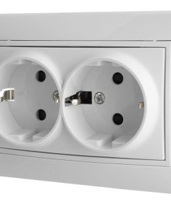 Alternative view of BASE DOBLE BIPOLAR MODELO PACIFIC 16A250V CON OBTURADOR Y EMBORNAMIENTO POR TORNILLO