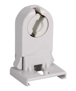 PORTALÁMPARAS DE FLUORESCENCIA 2A250V FIJACIÓN PATILLAS ELÁSTICAS LATERALES