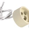 PORTALÁMPARAS CERÁMICA 2A250V CON CASQUILLO GZ10 Y 150MM CABLE