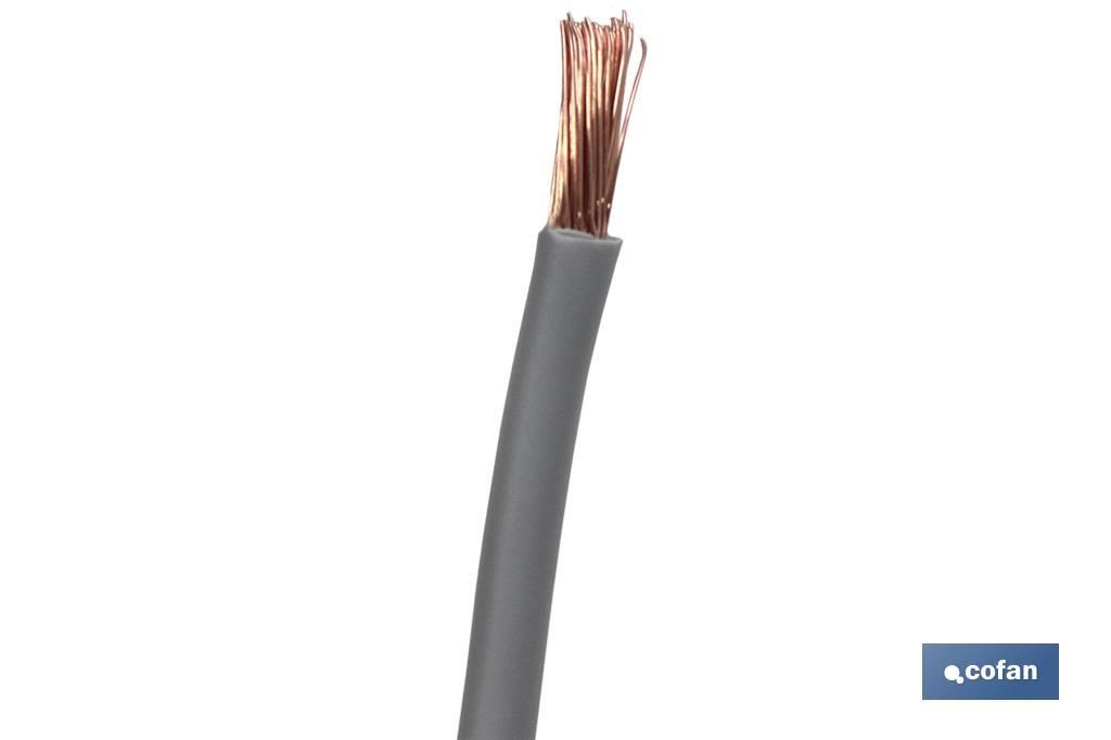 ROLLO CABLE H07V-K 1X1,5MM2 GRIS (100M) 3 ROLLO CABLE H07V-K 1X1,5MM2 GRIS (100M) - Imagen 3