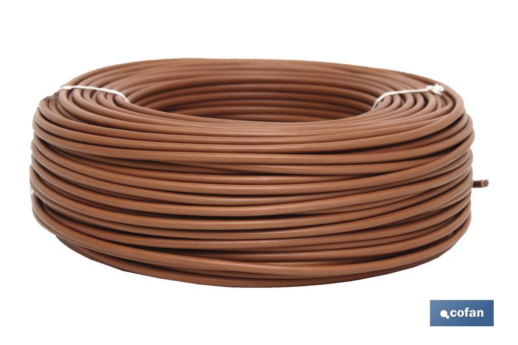ROLLO CABLE H07V-K 1X1,5MM2 MARRÓN (100M) 1 ROLLO CABLE H07V-K 1X1,5MM2 MARRÓN (100M)
