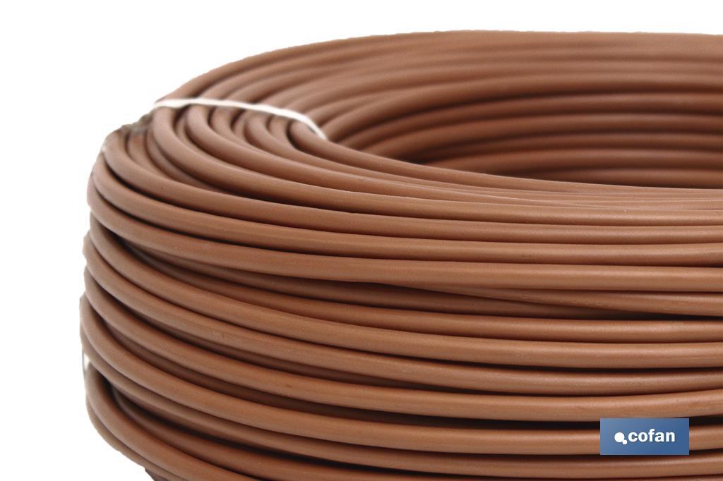ROLLO CABLE H07V-K 1X1,5MM2 MARRÓN (100M) 2 ROLLO CABLE H07V-K 1X1,5MM2 MARRÓN (100M) - Imagen 2