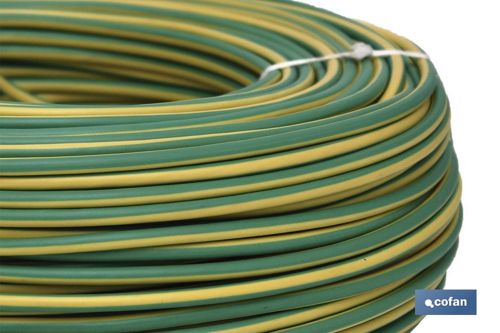 ROLLO CABLE H07V-K 1X1,5MM2 AMAR/VERDE (100M) 2 ROLLO CABLE H07V-K 1X1,5MM2 AMAR/VERDE (100M) - Imagen 2