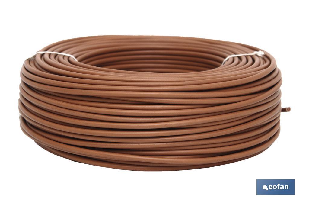 ROLLO CABLE H07V-K 1X2,5MM2 MARRÓN (100M) 1 ROLLO CABLE H07V-K 1X2,5MM2 MARRÓN (100M)