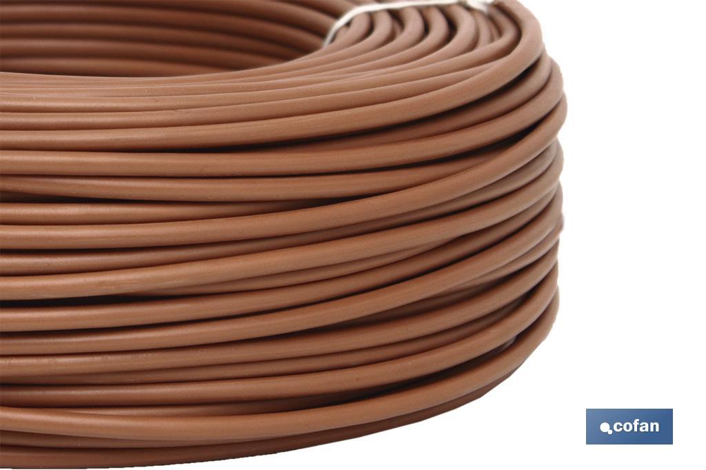 ROLLO CABLE H07V-K 1X6MM2 MARRÓN (100M) 2 ROLLO CABLE H07V-K 1X6MM2 MARRÓN (100M) - Imagen 2