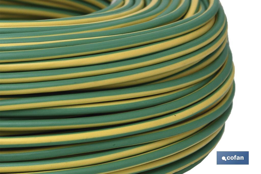 ROLLO CABLE H07V-K 1X6MM2 AMAR/VER (100M) 2 ROLLO CABLE H07V-K 1X6MM2 AMAR/VER (100M) - Imagen 2