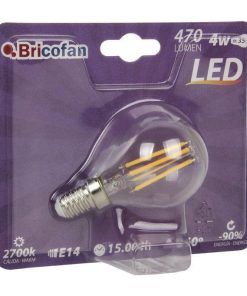Alternative view of BOMBILLA LED ESFERICA FILAMENTO E14 4W 470LM 2700K